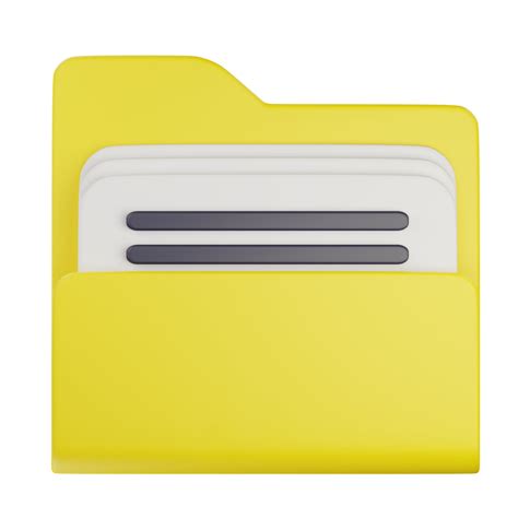 3d Document Folder Icon 16407427 Png