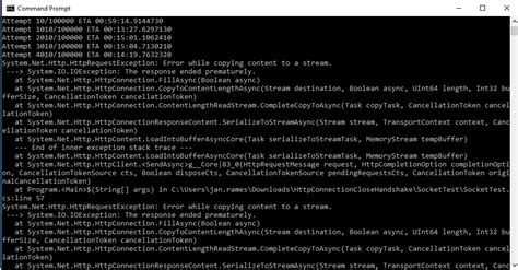 Httpclient The Response Ended Prematurely Issue Dotnet Runtime Github