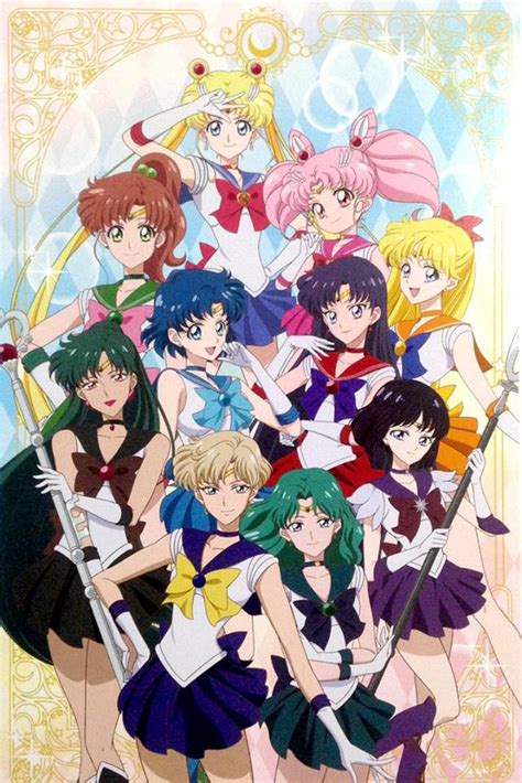 Anime Series Group Sailor Moon Girls Beautiful Dress Wallpaper