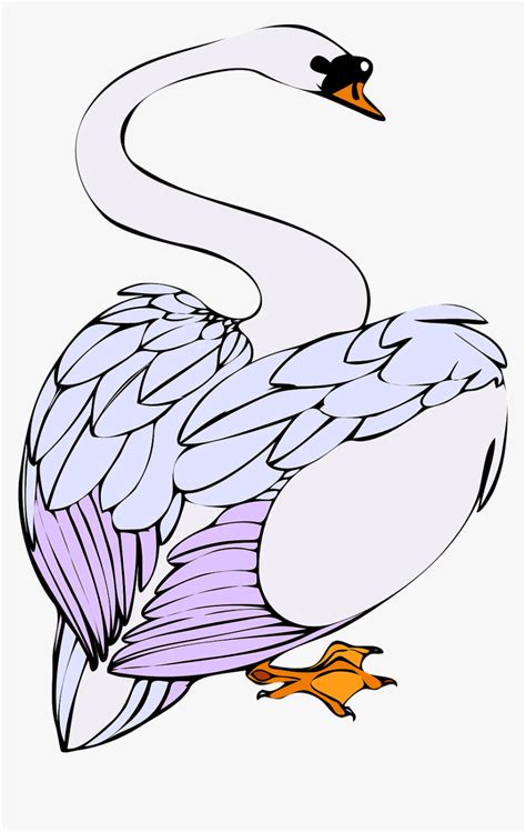Swan Clipart Angsa Clipart Coloured Swans Hd Png Download Kindpng