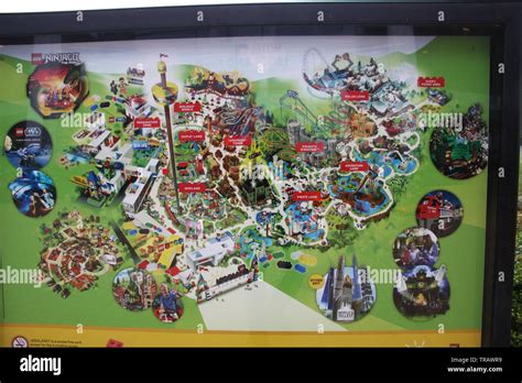 Legoland Map In Legoland Billund Denmark Stock Photo Alamy