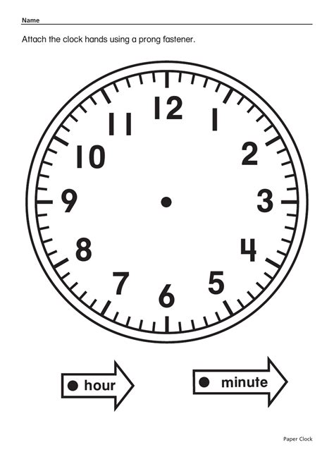 Free Printable Clock Face With Hands Printable Templates