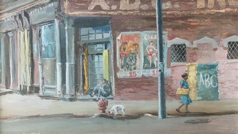 Aaron Bohrod Chicago Street Scene Don Barese Fine Art And Antiques