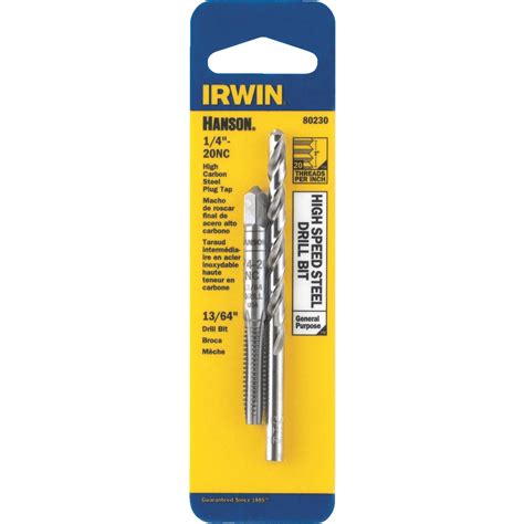 Irwin 80230 Hanson Plug Tap And Drill Bit F And F Industrial