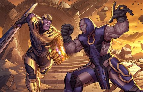 Thanos Vs Darkseid Marvel Dc Crossover On Behance