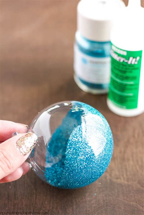 Diy Glitter Ornaments Best Glue To Use A Pumpkin And A Princess