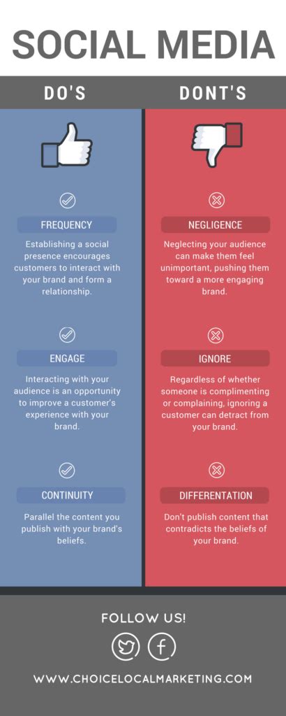 Do S And Don Ts Of Social Media Infographic Cleaning Company