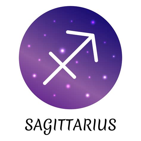Zodiac Sign Sagittarius Isolated Vector Icon Zodiac Symbol With