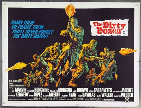Original Dirty Dozen The 1967 Movie Poster In Vg Condition For 650
