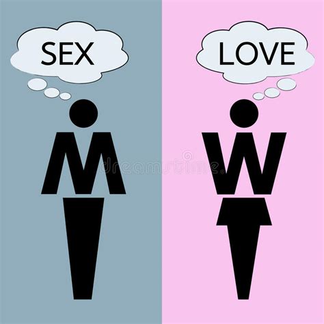 Mann Und Frau Die An Liebe Und Sex Denken Vektor Abbildung Illustration Von Kerl