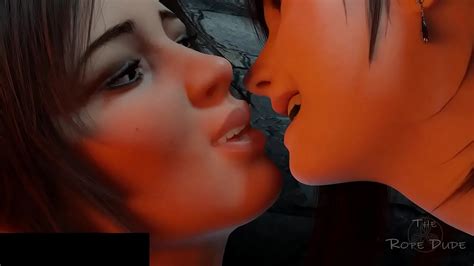 Lara Croft And Tifa French Kiss Xnxx