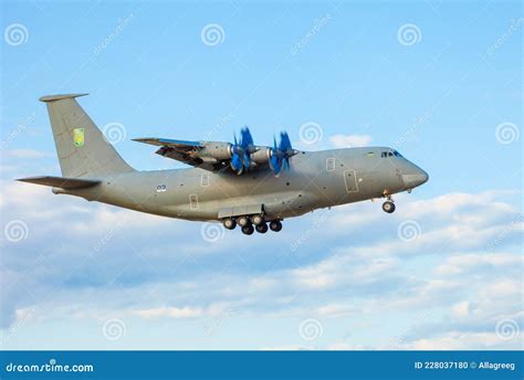 Ukraine Kyiv August 18 2021 Antonov An 70 Military Cargo Aircraft