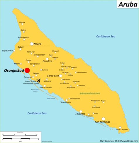 Aruba Map Netherlands Detailed Maps Of Aruba Island