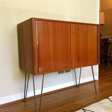 These cabinets have become very popular in the last few years with the increase in vinyl sales recently. Danish Modern Teak Record Album Storage Cabinet with ...