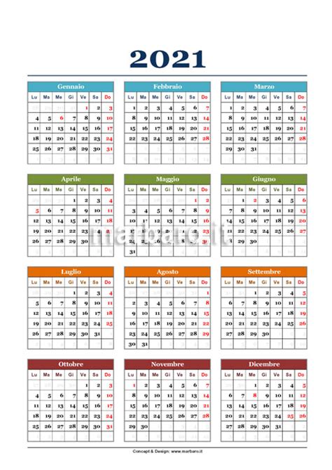 Calendario 2021 In Pdf Stampabile Calendario Modelli Di Calendario
