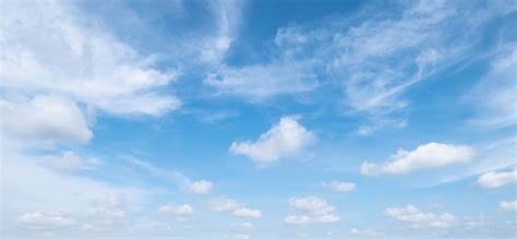 Premium Photo Blue Sky With White Soft Clouds