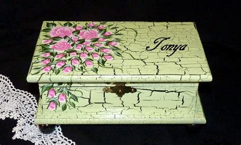 Hand Painted Jewelry Box T Custom Wood Jewelry Chest Etsy