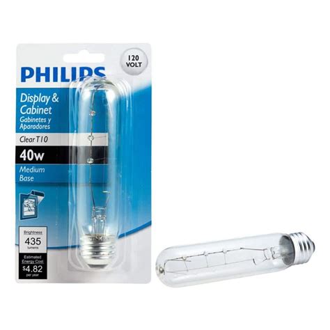 40 Watt Incandescent T10 Clear Tubular Light Bulb 415869 The Home Depot