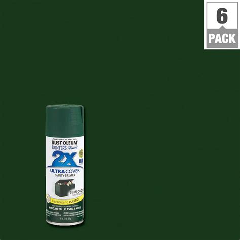 Rust Oleum Painters Touch 2x 12 Oz Hunter Green Semi Gloss General