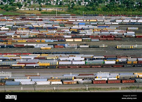 Railroad Switchyard In East St Louis Missouri Stock Photo Alamy