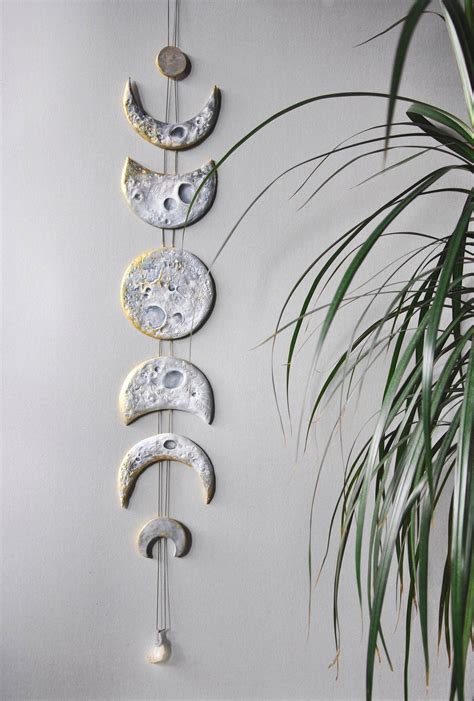 Creating diy home decor is where it's at! Lunar Decor Moon Phases Wall Hanging Moon Phase Garland Moon Wall Hanging Gold Moon Decor ...