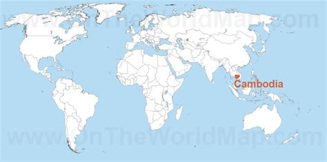 Cambodia On The World Map Cambodia On The Asia Map