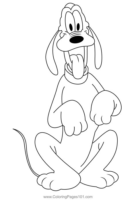 Pluto Looking At You Coloring Page For Kids Free Pluto Printable