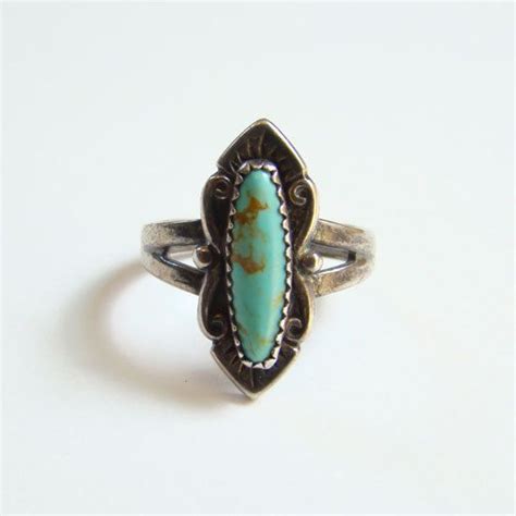 Bell Trading Post Turquoise Statement Ring Sterling Silver Etsy