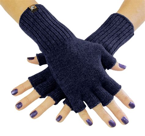Merino Wool Knit Fingerless Gloves Made In America
