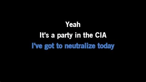 Weird Al Yankovic Party In The Cia Karaoke Version Youtube