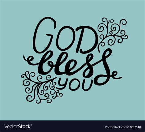 Looking for the best god bless you pictures, photos & images? Hand lettering god bless you with curls Royalty Free Vector