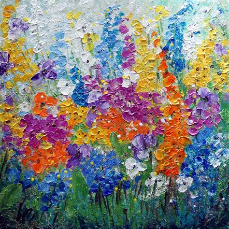 Abundance Of Blooming Wild Flowers On The Meadow At Summertime Original
