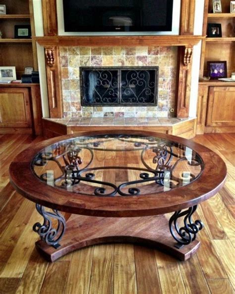Its solid wood top and strong iron legs make it a stable and sturdy place for you to place your drink, or a vase, fruit basket or other decorative items. Round coffee table - the eye-catcher in your living room ...