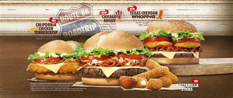 In our menu, we have a wide variety; Burger King Route 66 2017 - Route 66 Promotion returns to BK!