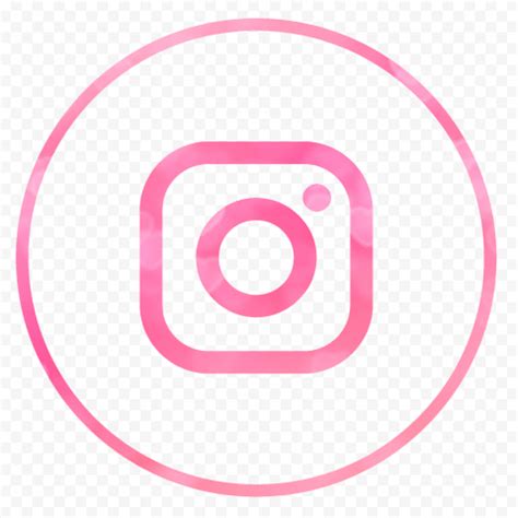 Aesthetic instagram icon png images free to download. HD Aesthetic Pink Outline Circular Insta Instagram Logo ...