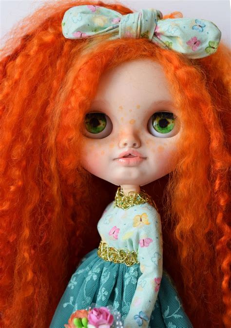 Custom Blythe Doll OOAK TBL Burnt Orange Mohair Hair Etsy Blythe