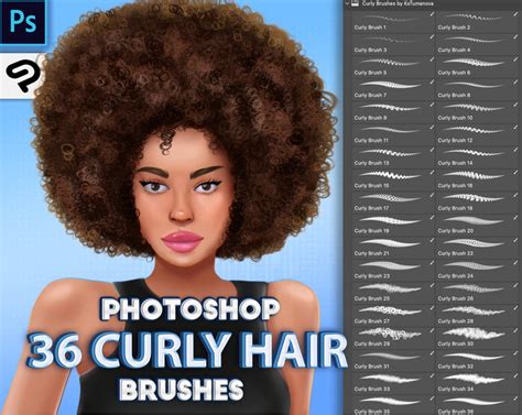 Curly Hair Brushes For Photoshop Free And Premium Brushwarriors