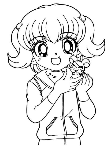Happy Girl Coloring Pages