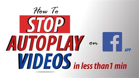 how to stop video autoplay facebook app 1 min tutorial youtube