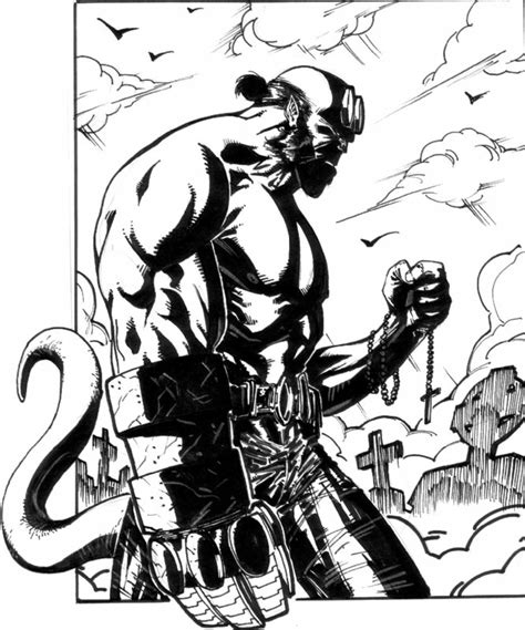 Hellboy Mourning In Spider Guiles Spiderguile Stuff Comic Art Gallery