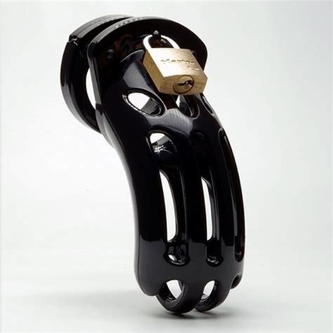 Cb The Curve Black Male Chastity Cock Cage Kit Penis Cage