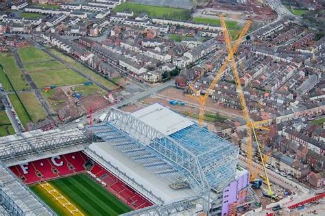Latest Stage Of Liverpools Anfield Redevelopment Shown By Overhead
