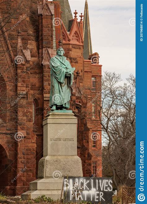 Martin Luther Statue Washington Dc Usa Editorial Stock Image Image Of