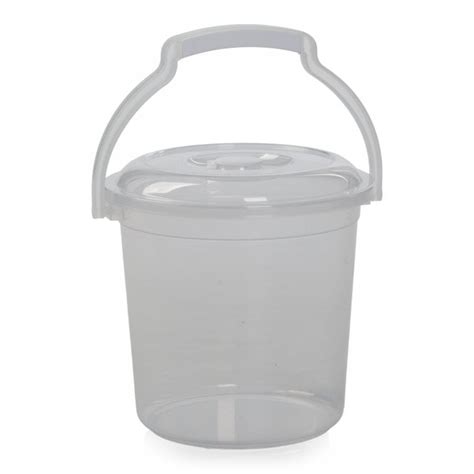 5 Litre Clear Plastic Bucket With Lid Home Storage From Plasticboxshop Uk