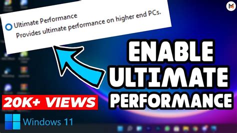 Enable Ultimate Performance Mode In Windows 11 Increase Overall Pc