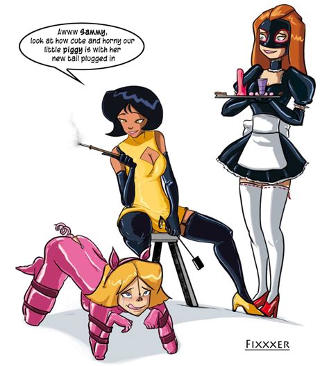 Rule 34 3girls Alex Totally Spies All Fours Bitchsuit Blush Bondage