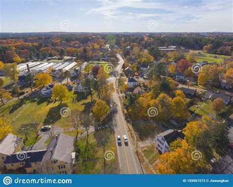 Tewksbury Town Center Aerial View Ma Usa Stock Image Image Of