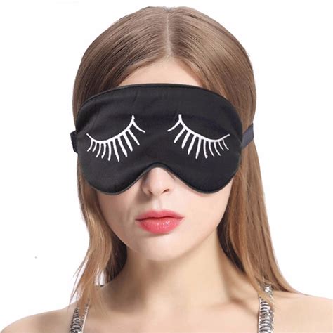 Natural Silk Sleep Mask Blindfold Super Smooth Eye Mask Eyelash Pattern
