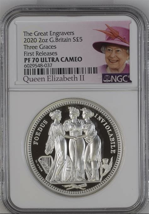 2020 Royal Mint Three Graces Silver Proof Two Ounce 2oz NGC PF70 First ...
