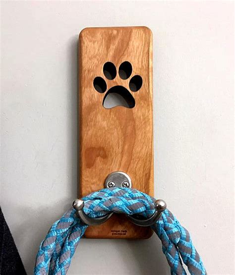 Dog Leash Holder for Wall Wooden Leash Hanger Dog Lover Gift | Etsy